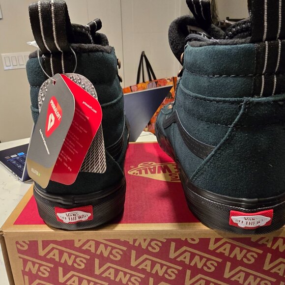 Vans SK8-HI MTE Waterproof Scarab Green / Black Men's 10 Hiking Sneaker Boot NEW - Picture 7 of 9